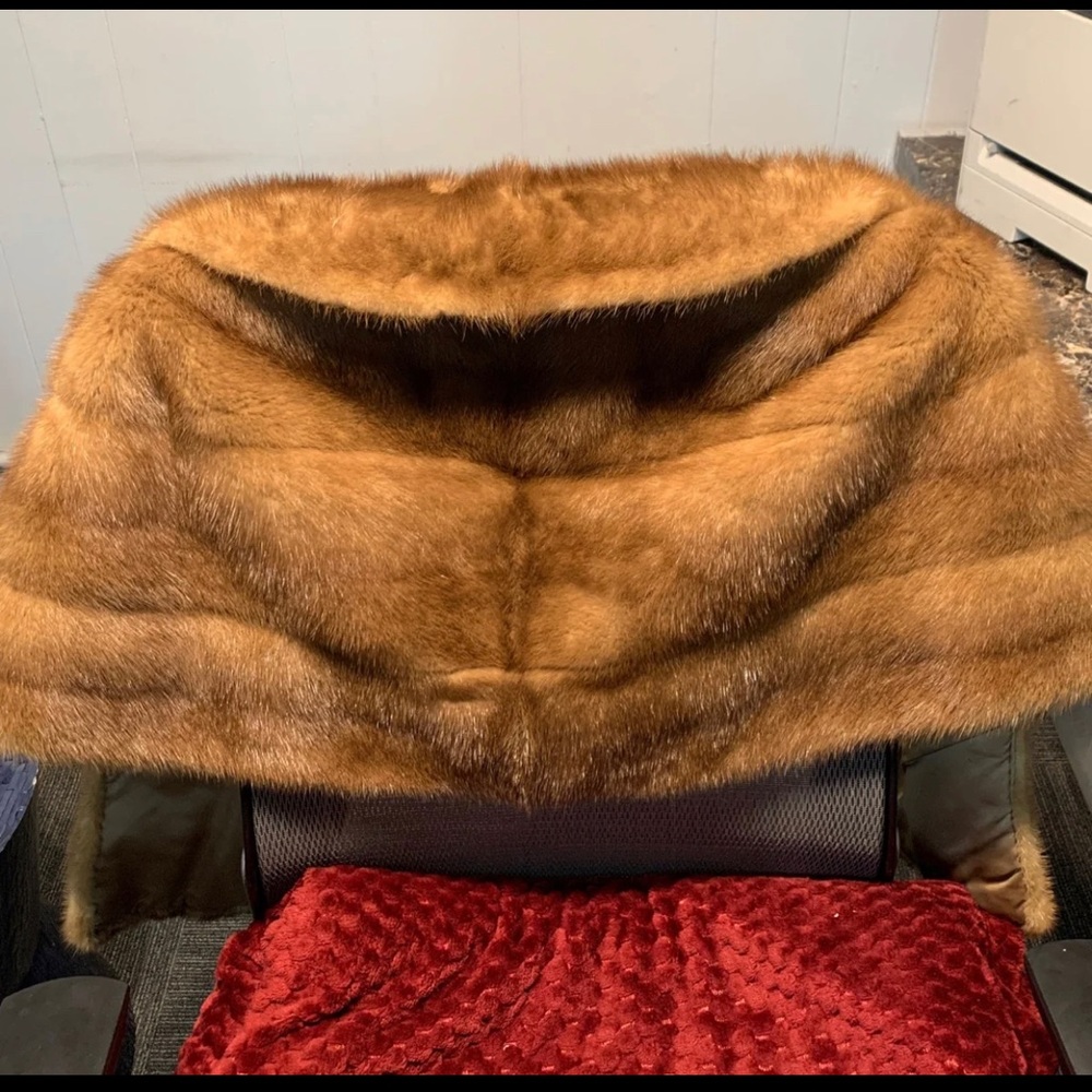 Fur shawl cover up cape